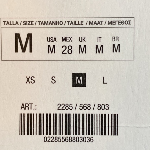 NWT. Zara ZW Collection Grey with Mélange Effect Flared Midi Skirt. Size M. - Picture 10 of 14